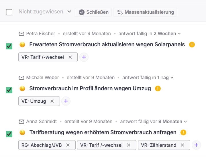 Massenaktualisierung
